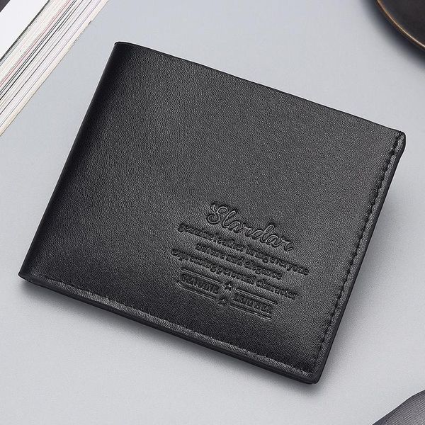 

wallets wallet men's zipper card purse carteira masculina, Red;black