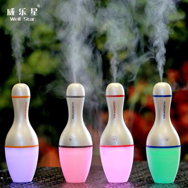 

fragrance lamps 150ml colorful bowling humidifier vehicle car usb air ultrasonic aroma essential oil diffuser