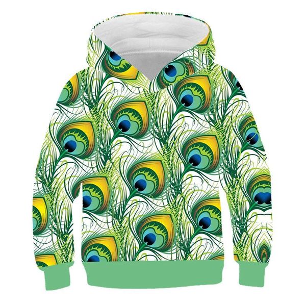 

men's hoodies & sweatshirts sweatshirt autumn personality hoodie 3d peacock feather printing casual and women's street fashion 202, Black