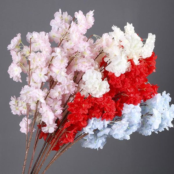 

decorative flowers & wreaths sakura 3 fork encryption models artificial fake silk wedding props home decoration decorations