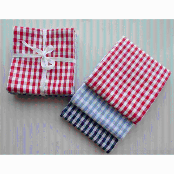 

table napkin 6 / pcs american style home kitchen cotton cloth plaid mat soft texture