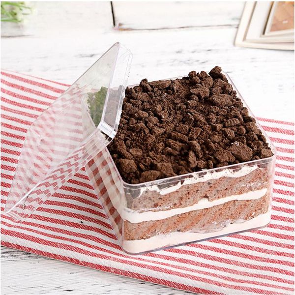 

gift wrap 10pcs/set transparent biscuit box ice cream fruit snowflake crispy with lid