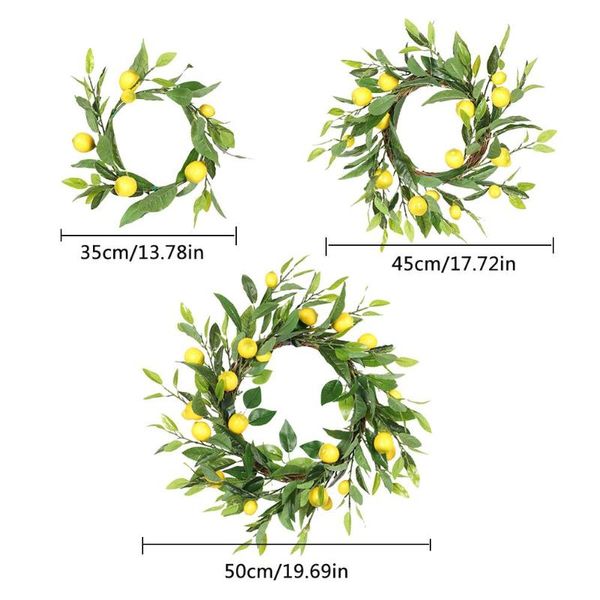 

decorative flowers & wreaths artificial wreath with rattan ring wall hanging garland leaves for front door home wedding decoration