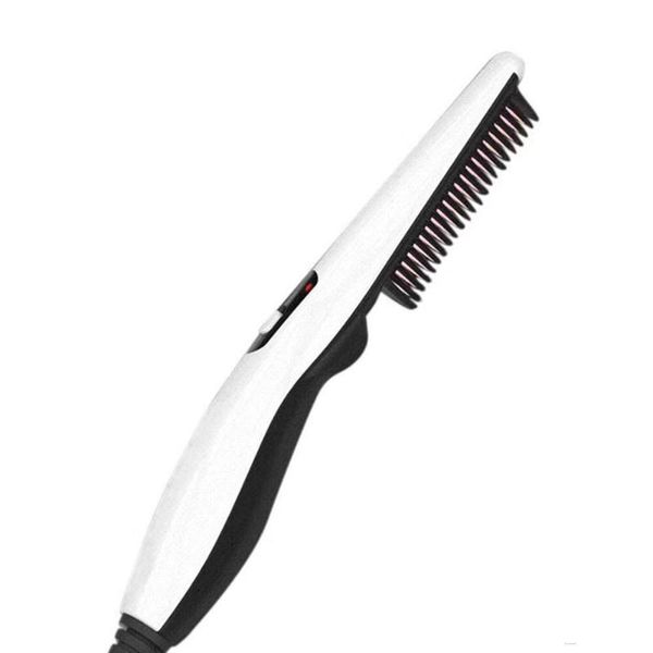 

electric hair brushes quick beard straightener comb multi-purpose curler styling tool heating brush - eu plug