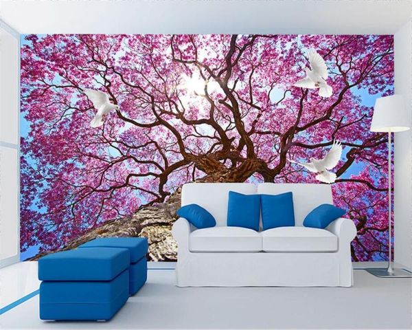 

wallpapers drop custom wallpaper home decorative mural aesthetic tree romantic field background wall 3d papel de parede