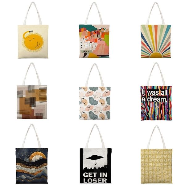 

zohra environmental protection canvas bag 3d digital printing patternable handbag