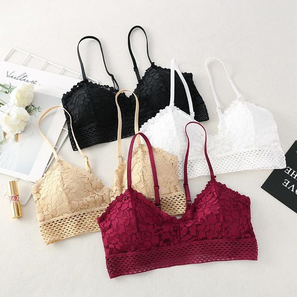 

lace push up bra women padded bra lingerie lace bralette padded underwear brassiere, Red;black