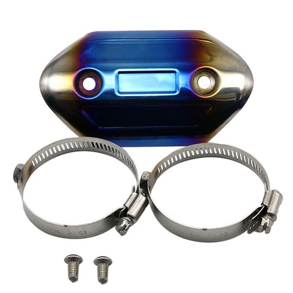 

motorcycle exhaust system middle mid link 110*60*60mm connect pipe protector heat shield cover anti-scalding shell