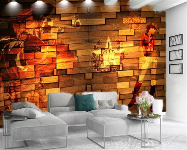 

wallpapers classic 3d wallpaper european-style high-grade wooden wall figures digital printing hd decorative beautiful