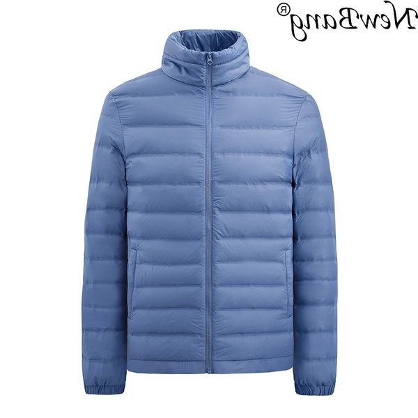 

ultra light down jacket men winter no sewing men's windbreaker feather man lightweight portable warm coat, Black
