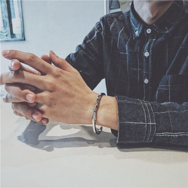 

charm bracelets vintage open bracelet adjustable silver color alloy twisted carved men women couple braclet for lover jewelry gi, Golden;silver