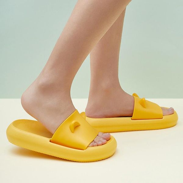 

slippers summer beach slides women men sandals flip flops cartoon 3d cat platform thick soled ladies girl couples bathroom shoes, Black