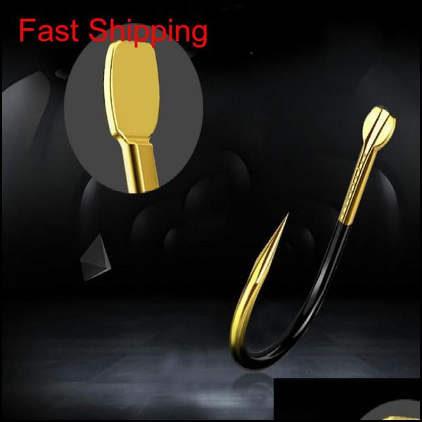 

new large fishing gear black gold double groove barbed outdoor fishing supplies large hook fish sui jllase xhlove