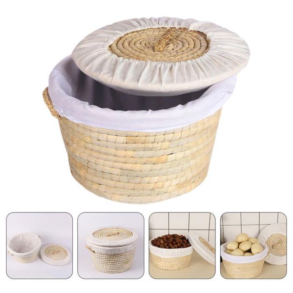 

storage baskets 1pc home woven food basket eggs knit (beige)