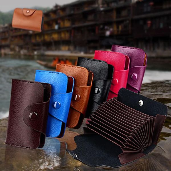 

card holders leather men's business holder purses women's women purse wallet, Brown;gray