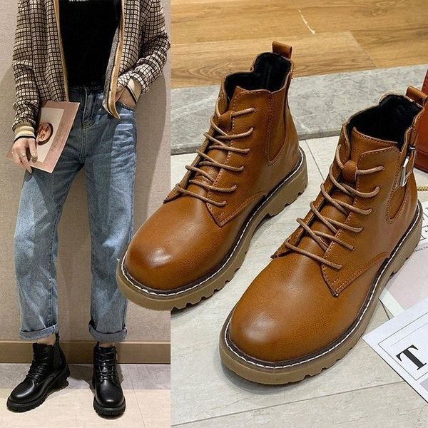 

spring/autumn women boots boots ankle lace up fashion shoes woman zapatos de mujer platform ladies shoes 399r#, Black