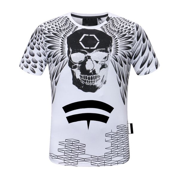 

2021 plain men's t-shirts cotton women clothes funny short sleeve o neck tees printing phillip t-shirts pp size :m--xl-xxl-xxxl 5, White;black
