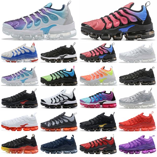 

2022 plus tn running shoes usa all black white atlanta cool grey volt light bone bubblegum fashion huarache men sneakers women trainers size