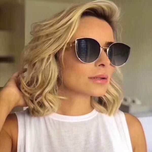 

sunglasses in gold new brand 58mm designer womens sunglasses cat luxury-pink/white/pink eye box cwipr, White;black