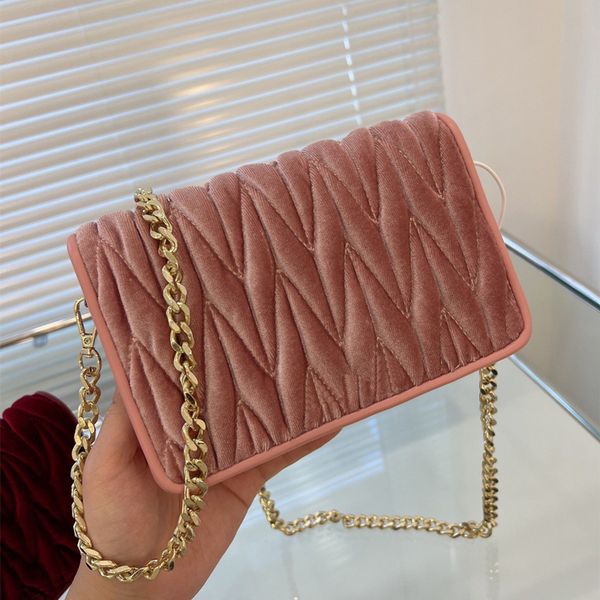 

2021 new designer shoulder bags clutch wallet crossbody bag fashion handbags cross body suede leather gold chain high-quality size:20*13cm