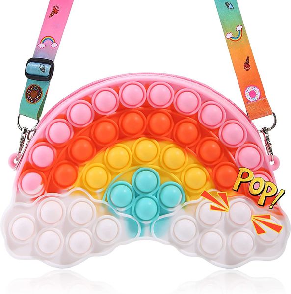 

kawaii bag for kids bubble pop it bag party favor relieve autism and adhd anti stress squeeze fidget toys