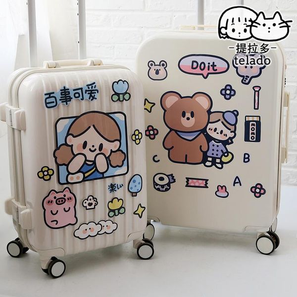 

wall stickers pet journal abu da particles series waterproof and traceless cute ins style material bear luggage