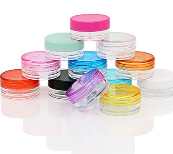 

2021 3g ps plastic jar cream bottle gift box 3g ps clear empty cream jar lotion container sample plastic bottle