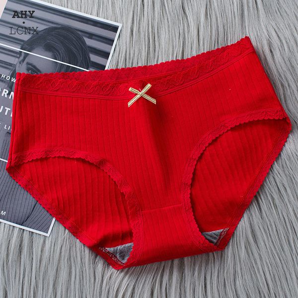 

comfortable mid-rise under lingerie big size red women's panties, Black;pink