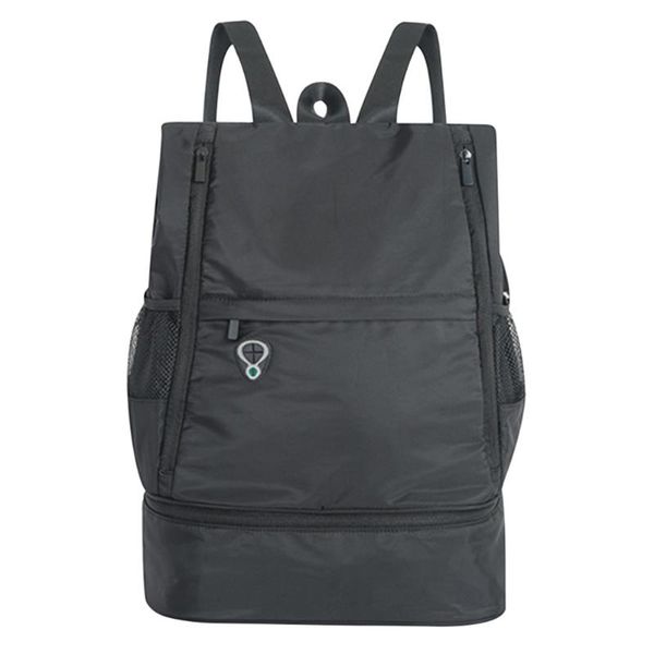 

backpack water bag yoga fitness soft sports fashion zipper solid adjustable strap large capacity casual dry wet separation