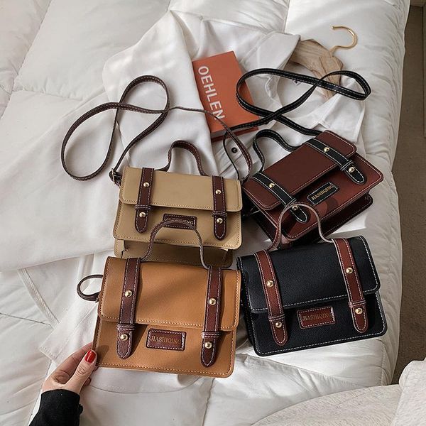 

cross body harbour wind spring and summer simplicity shoulder messenger bag texture small square firming hardware fashion design