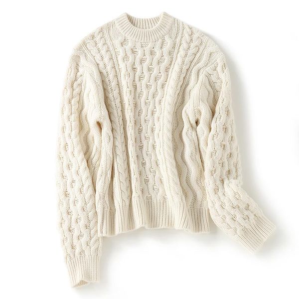 

women's sweaters shuchan england style 100% cashmere sweater knit winter autumn warm geometric thick white pullover a-straight, White;black