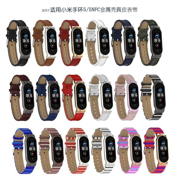 

watch bands for mi 5 / 5nfc wristband quick fit leather replacement strap watchband, Black;brown
