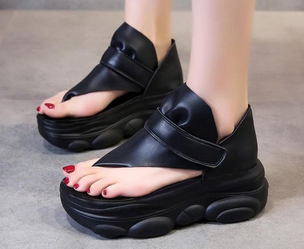 

sandals woman solid women's flip flop women hollow out flats female summer shoes ladies footwear, Black