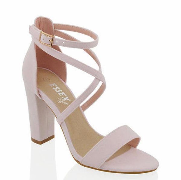

dress shoes mst-1040 lady classic thick short heels casual women's cross band buckle 34-42 numaralar stiletto, Black