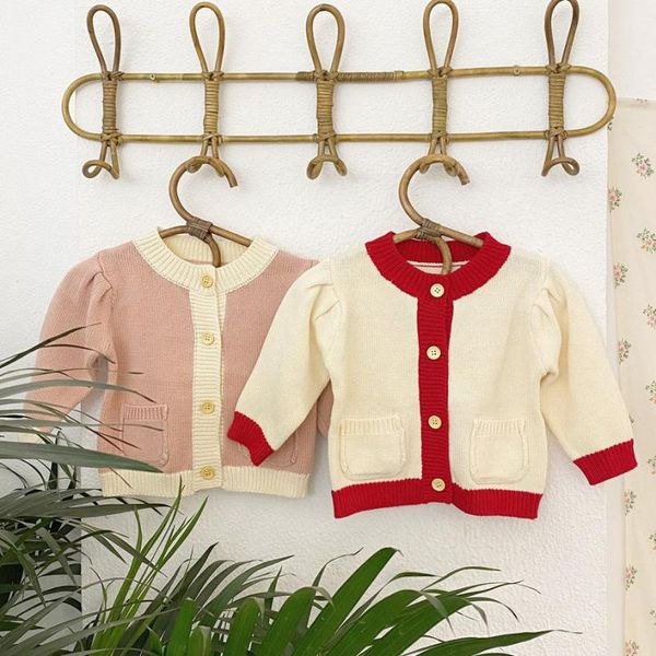 

pullover fashion baby girl knitted clothes kids girls sweater knit cardigan jacket coat, Blue