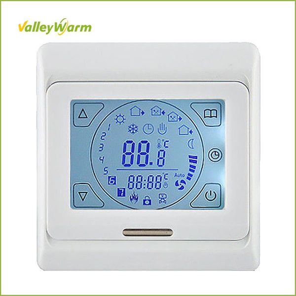 

smart home control valleywarm weekly programable touch screen thermostat for electrical floor heating temperature vw-m9 e91.716