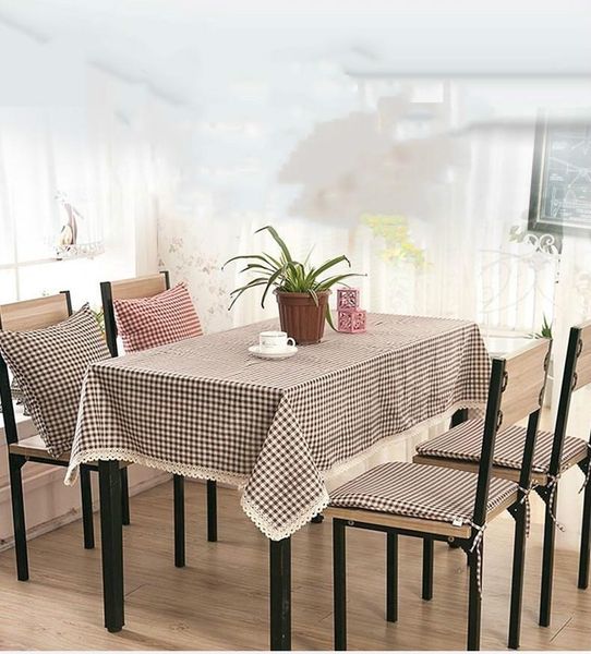 

table cloth rectangle plaid cover cotton linen korean style pastoral tablecloth for home restaurant dining decorative