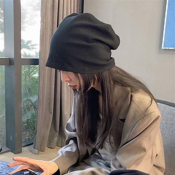 

beanies 2021 hats for women casual stacking knitted bonnet caps men solid color hip hop skullies female