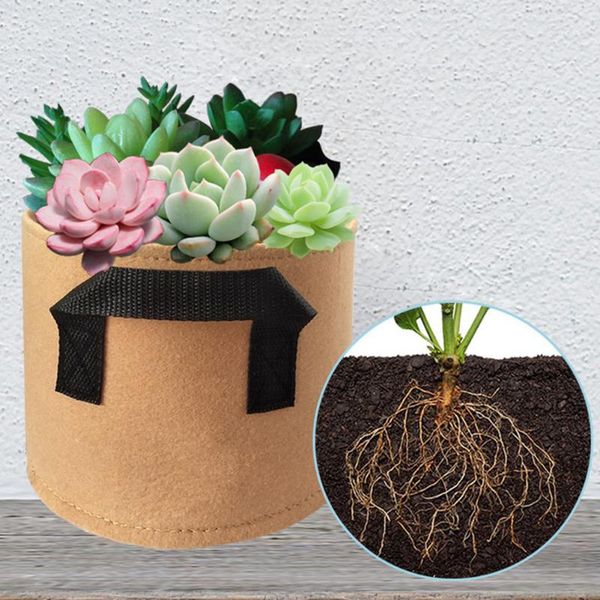 

planters & pots reusable garden planting grow bag 2mm strawberry root breathable vegetable round pot planter with aeration fabric