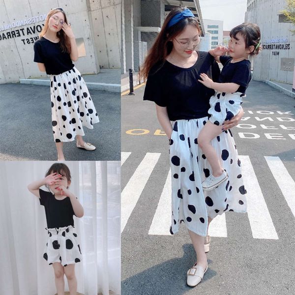 

different parent-child cloth, mother's and women's summer cloth, Blue