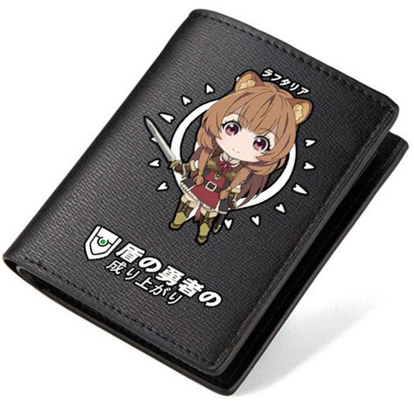 Raphtaria-Geldbörse „The Rising of the Shield Hero“-Geldbörse, Foto-Geldtasche, Cartoon-Leder-Brieftasche, bedruckte Notiztasche