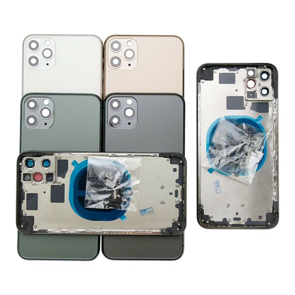 

housing for iphone 11 12 mini pro max 11promax back glass battery cover middle frame chassis housings assembly replacement