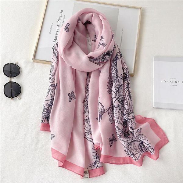 

scarves women cotton scarf print hijab shawl wrap foulard female pashmina beach stoles bufanda 2021 winter spring headbands, Blue;gray