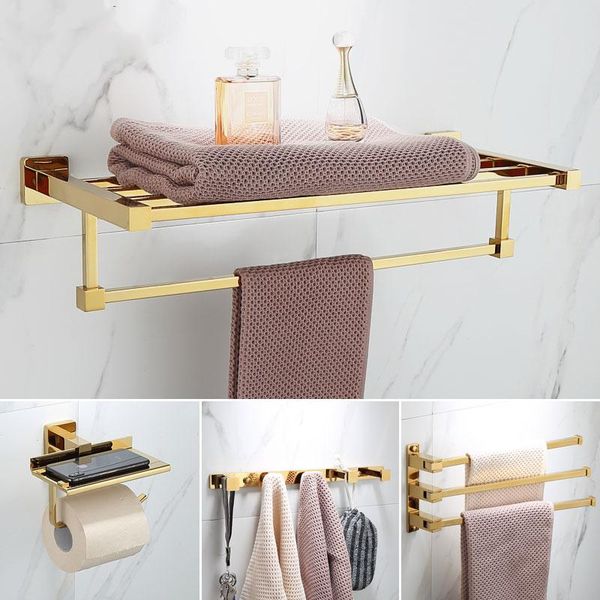 

bath accessory set nordic brass bathroom hardware pendant setdurable shower shelf light luxury gold towel rack accessories
