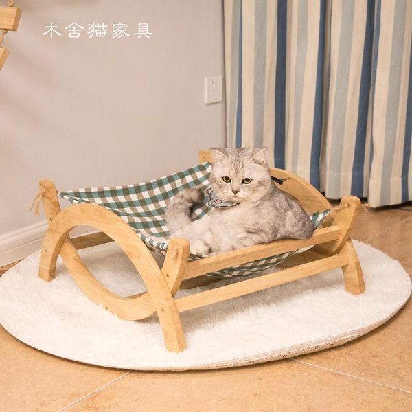 

solid wood cat litter cat bed four seasons universal litter cute breathable removable practical dog kennel