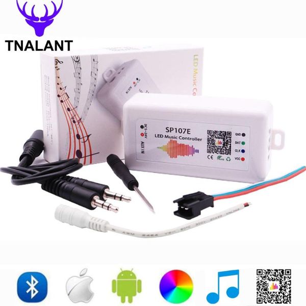 

controllers sp107e bluetooth music led controller full color pixel ic by phone app for ws2811 ws2812 sk6812 rgbw apa102 strip