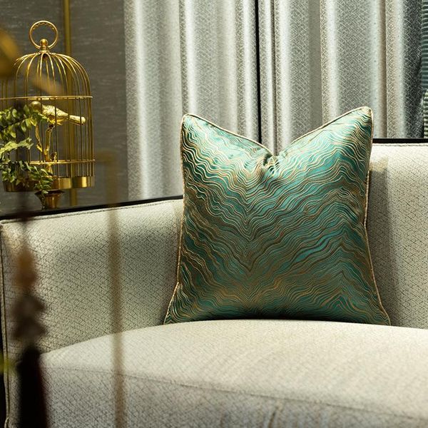 

cushion/decorative pillow light luxury jacquard striped 30x50/45x45cm/50x50cm home decoration pillowcase office lumbar cushion