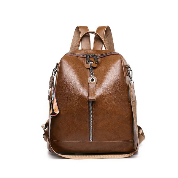 

simple pu leather women's solid backpack sac femme backpacks for school teenagers girls 2020 backpack women bolsa feminina c0226