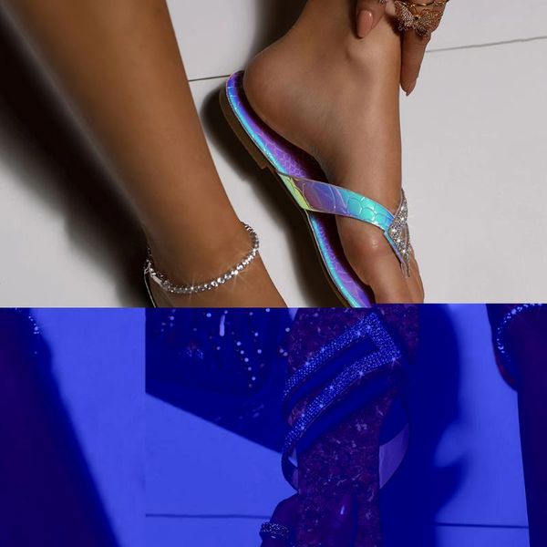 

slippers women's sandals flip flops ladies crystal beach sliders casual shoes home zapatos de mujer#s, Black