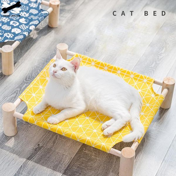 

kennels & pens summer pet bed wooden products elastic scratch-resistant cooling house for cat multiple patterns puppy dog kennel